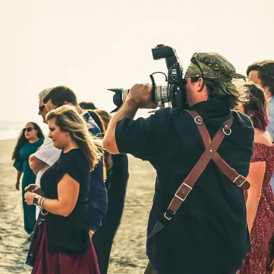 Ryan Clark, a Virginia wedding photographer, capturing a couple’s special moments during their wedding day.